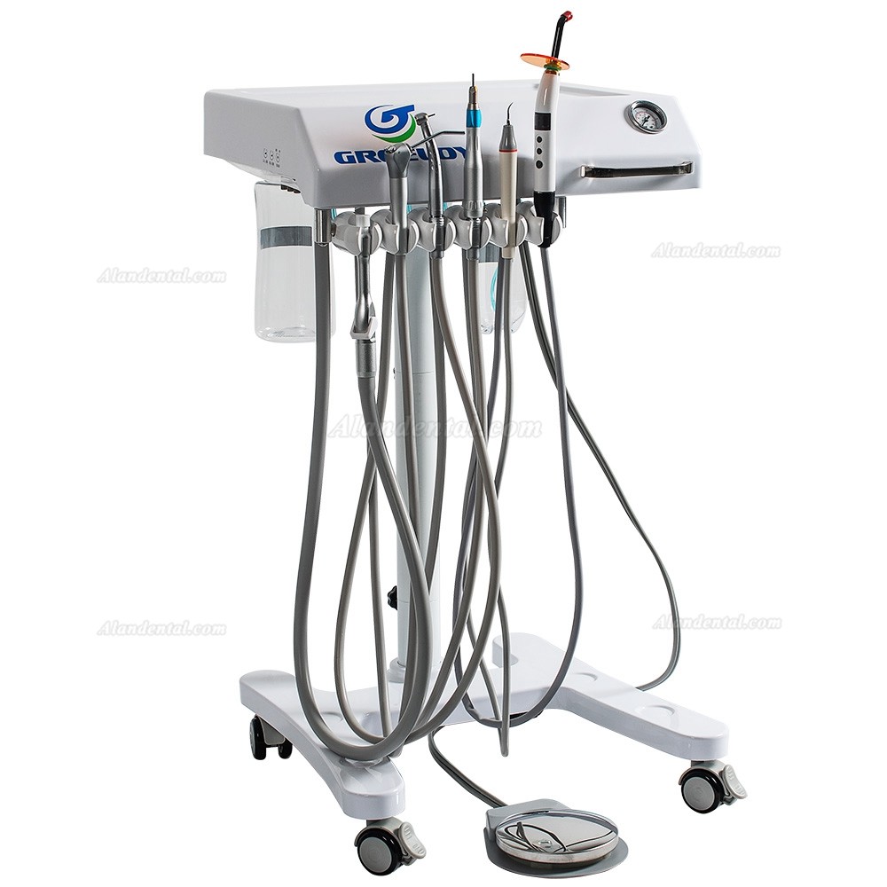 GREELOY®P302(LED) Portable Dental Delivery System Cart Unit + Curing Light + Scaler + Fiber Optic